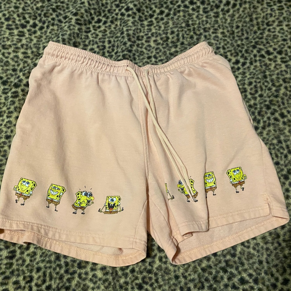 Nickelodeon Pink Athletic Shorts with SpongeBob Design